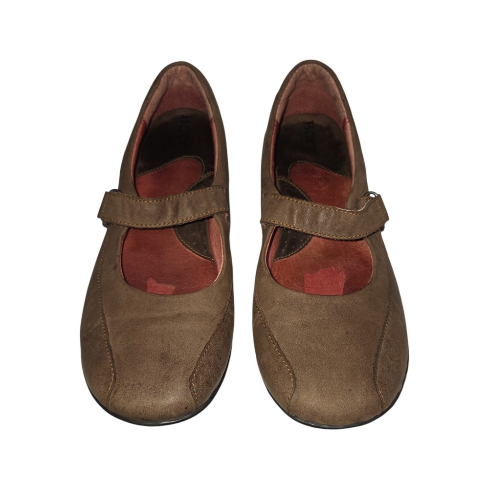 Born Flats Women 8.5 Brown W62145 Mary Jane Hook Loop Leather Comfort Shoes